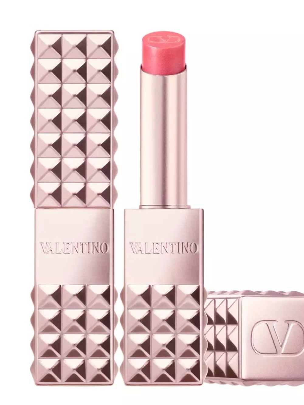 Valentino Studded Rose Pink Lipstick - Shade 120R - ROSE IN THE WOODS